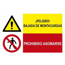 Combined signal sign of forklift and prohibo peer