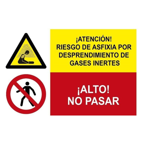 Risco de sinal combinado de asfixia por gases e alta não passar