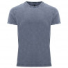 T-Shirt mit kurzen Ärmeln im Jeans-Effekt und 1x1 Kragen HUSKY ROLY