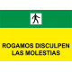 Sinais de estrada pvc desculpe desconforto
