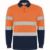 Polo technique à manches longues haute visibilité avec patte de boutonnage à 3 boutons POLARIS L/S ROLY