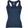 Damen T-Shirt mit schmalem Schnitt, Armausschnitten und geripptem Ausschnitt CAROLINA ROLY