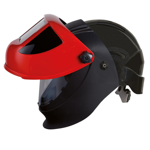 Écran de soudage automatique avec coquille de choc de casque 70691