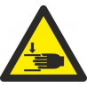 Pictogram sign Attention! Risk of Entrapment With UV Inks 90 mm SEKURECO
