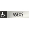 Informative Stainless Steel Disabled Toilets. 0.8mm adhesive 50x200mm