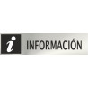 Cartel de Información de acero inoxidable adhesivo de 0,8mm 50 x 200 mm SEKURECO