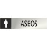 Informative Men's Toilets Stainless Steel. 0.8mm adhesive 50 x 200mm