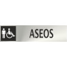 Info Men's Toilet and Disabled Stainless Steel 0.8mm Adhesive 5x20cm
