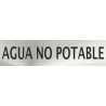 Informativa Agua No Potable Acero Inoxidable Adhesivo 0,8mm 50x200mm