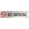 Informative No Smoking Stainless Steel Adhesive 0.8mm 50 x 200 mm