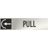 Informative Pull Stainless Steel Adhesive 0.8mm 50 x 200 mm