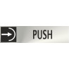 Informative Push Stainless Steel Adhesive 0.8mm 50 x 200 mm