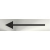 Señal Informativa Flecha izquierda Acero Inoxidable Adhesivo de 0'8mm 50 x 200 mm SEKURECO