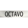 Cartel rectangular de acero inoxidable números ordinales OCTAVO SEKURECO 50 x 200 mm SEKURECO