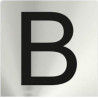 Signo de aço inoxidável adesivo em letras (B) de 0'8 mm 50 x 50 mm
