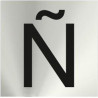 Signo adesivo informativo em letras (Ñ) de 0'8 mm 50 x 50 mm