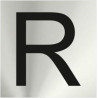 Signo informativo de aço inoxidável em letras (R) de 0'8 mm 50 x 50 mm SEKURECO