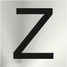 Cartão informativo alfabeto letra Z de aço inoxidável de 0'8 mm 50 x 50 mm SEKURECO skr