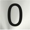Signo informativo numérico Zero em aço inoxidável de 0'8 mm 50 x 50 mm