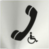 Inform. Stainless Steel Disabled Telephone. 0.8mm adhesive 120x120mm