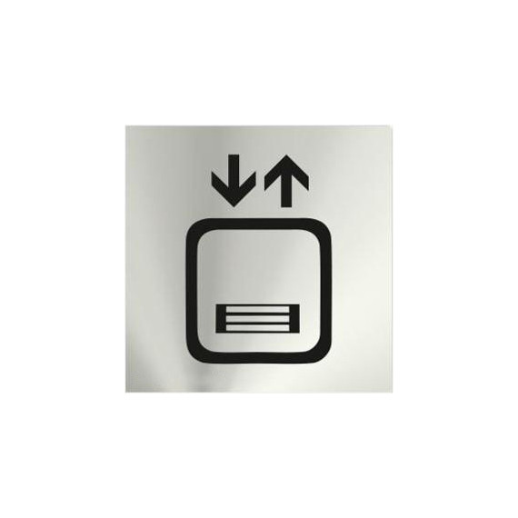 Zero Signboard Informative signboard (pictogram) of stainless zero 120 x 120mm sekureco