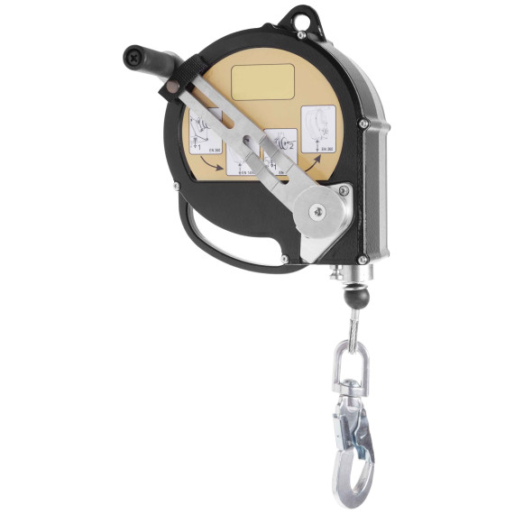 IS CRW200 Anti Block Retractable Falls Cable Rescuer of 15 M - EN 360 and 1496 Class B