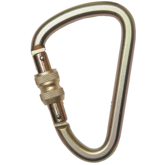 Steel carabiner Ø27mm thread 125x80mm 20 kN - EN 362 (Ref. AZ018)