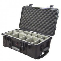 Maleta Peli 1510 con divisores almohadillados, negra