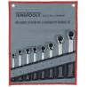 Juego de llaves combinadas de trinquete R, rollo de herramientas de 8 piezas DIN ISO 1711-1 y DIN3113A TENGTOOLS