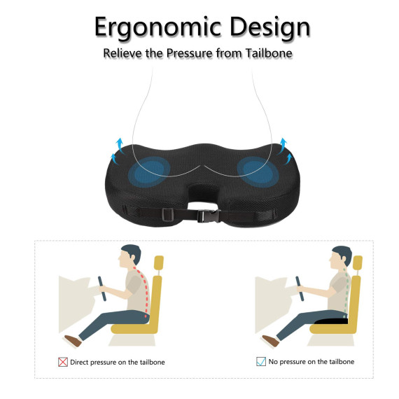 Orthopedic cushion for coccyx relief
