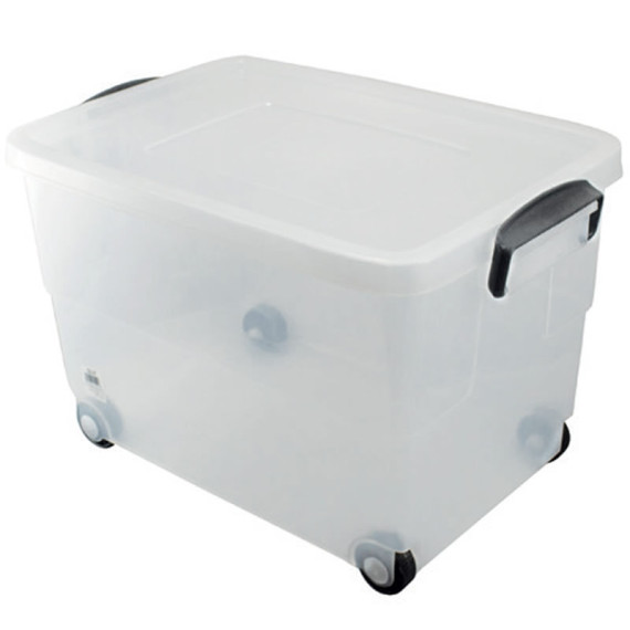 Caixa Ordem Eurobox 60 L. Com Rodas 10260 Natural