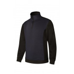 Sudadera bicolor con media cremallera de cuello alto VELILLA V105703
