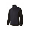 Felpa bicolore con mezza zip e collo alto VELILLA V105703