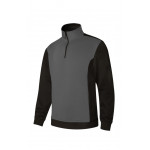 Bicolor sweatshirt with half zipper and high collar VELILLA V105703