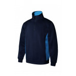 Bicolor sweatshirt with half zipper and anti-pilling treatment VELILLA Series V105704