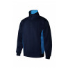 Zweifarbiger Pullover mit halbem Reißverschluss und Antipilling-Behandlung VELILLA Serie V105704