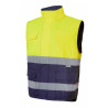 Bicolor padded fluorescent high visibility vest VELILLA Series 305902