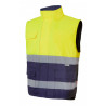 VELILLA Series 305902 two-tone high visibility fluorine padded vest