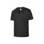 Stretch short-sleeve pajama-style shirt with a V-neck VELILLA 535206S