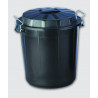 Cubo de basura industrial de 50 litros color negro F13250 DENOX- FAMESA