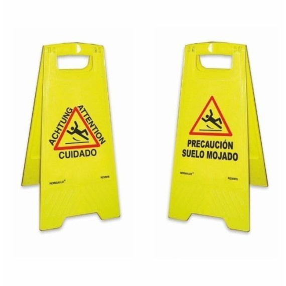 PANEL AMARILLO PRECAUCION SUELO MOJADO 620MM ALTURA RD30070