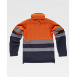 Jaqueta Workshell com duas fitas refletoras no peito e nas mangas WORKTEAM S9525
