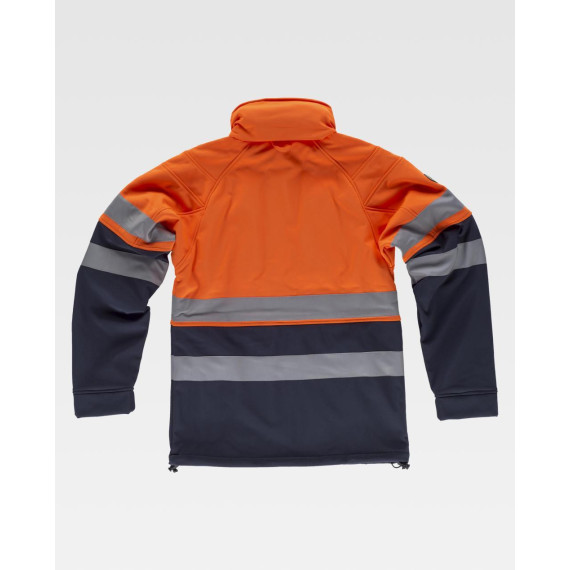 Workshell jacket with two reflective strips on the chest and sleeves WORKTEAM S9525
