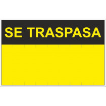 Señal Se Traspasa amarilla