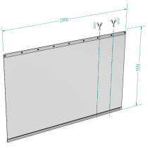 Cortina de PVC flexible transparente 137 x 200 cm PC95.30.00