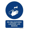 Signo de obrigação É obrigatório lavar as mãos (variadas medidas)