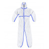 Disposable coverall with hood and contrasting tape PPE Category III 1004J
