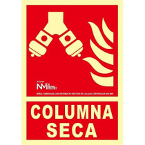 Sinal de coluna seca luminescente 210 x 300mm