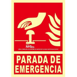 Señal Parada de Emergencia Luminiscente 210 x 300 mm