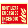 Extinguishing sign Do Not Use In Case of Fire luminescent 210 x 150 mm SEKURECO